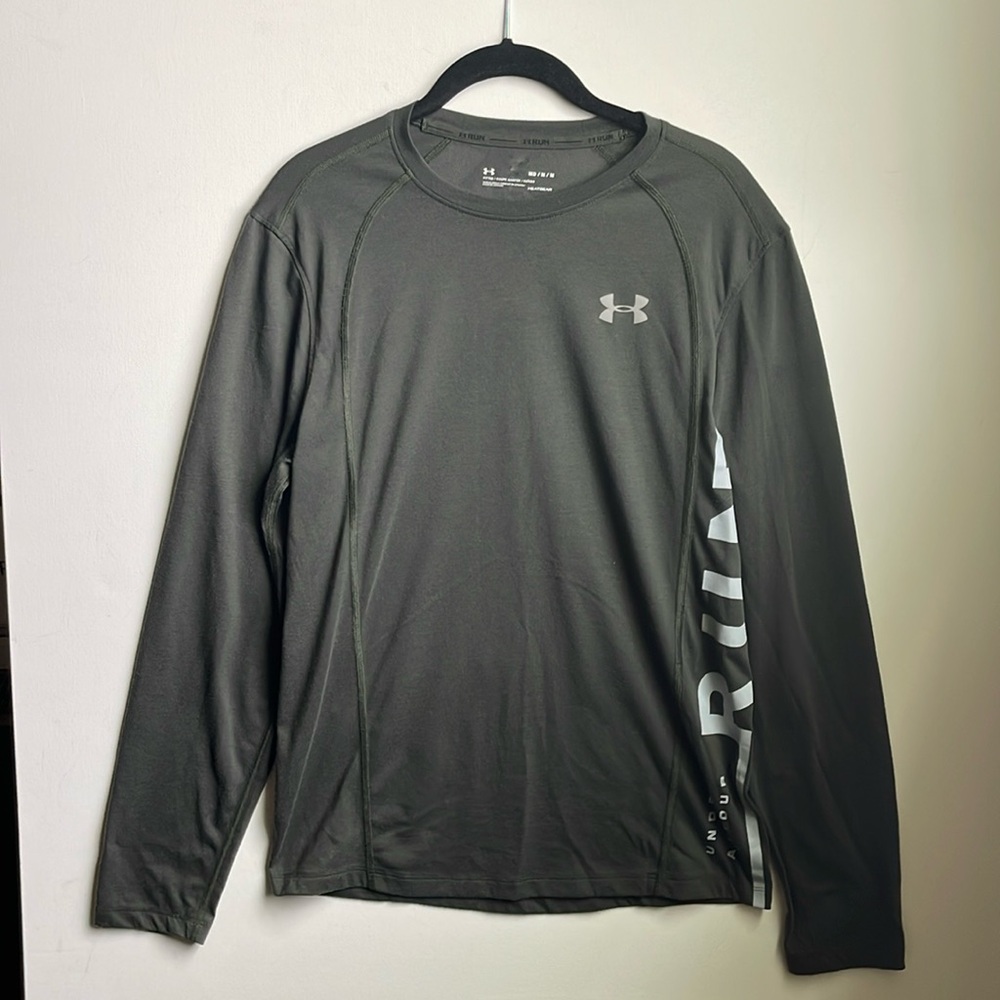 Under Armour Men’s Run Fitted HeatGear | Gray | size Medium